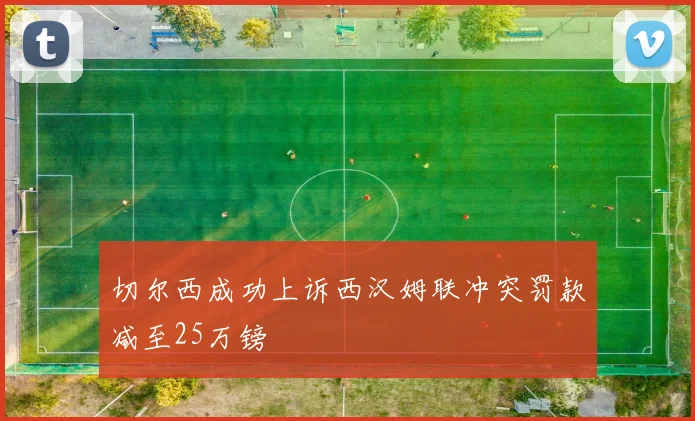 切尔西成功上诉西汉姆联冲突罚款减至25万镑